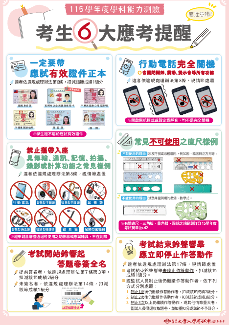 大考中心應考提醒1圖片
